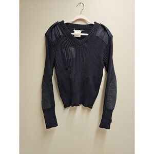 Vintage Brigade Quartermasters Blue United States Air Force Uniform Wool V-Neck‎